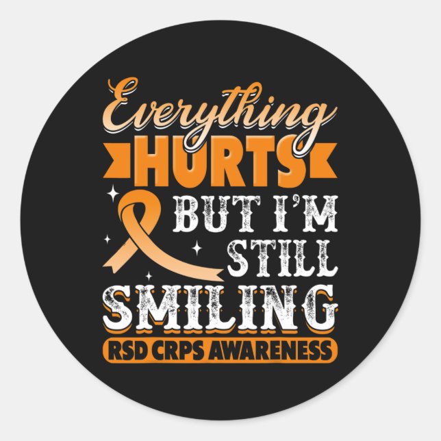 CRPS Complex Regional Pain Syndrome Awareness Nove Runder Aufkleber (Vorderseite)