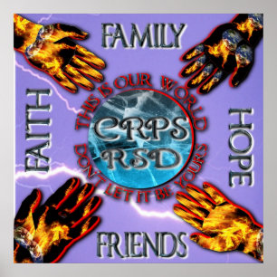 CRPS, die unsere Weltdrehenfamilien-Freunde Poster