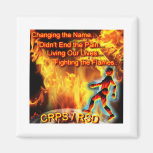 CRPS/RSD, das unsere Leben, die Flammen kämpfend Magnet