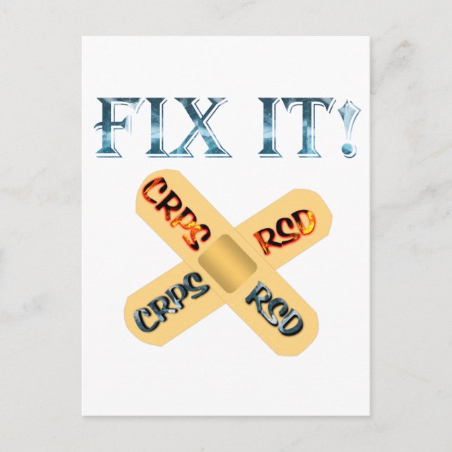 CRPS / RSD Fix! Band X Postkarte (Vorderseite)