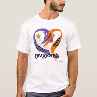 CRPS/RSD Schmetterlings-Band-Herz-Shirt T-Shirt