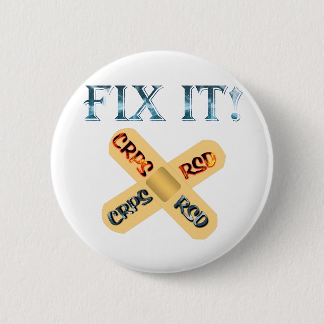 CRPS/RSD Verlegenheit es! Pflaster X Button (Vorderseite)