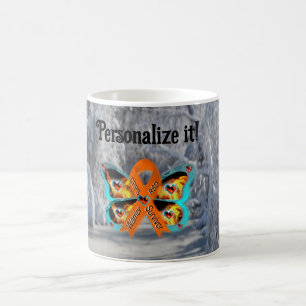 CRPS RSD Warrior Survior Ribbon Butterfly Fire Kaffeetasse