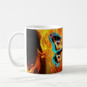 CRPS RSD Warrior Survior Ribbon Butterfly Fire Kaffeetasse