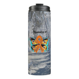 CRPS RSD Warrior Survivor Ribbon Butterfly Feuer Thermosbecher