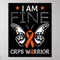 CRPS Warrior I Bin Fine Orange Ribbon Butterfly RS