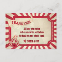 Cru, cartes rustiques de Merci de cirque