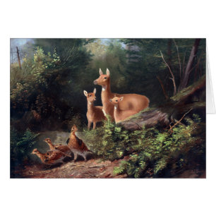 Cru - cerfs communs dans la scène paisible de