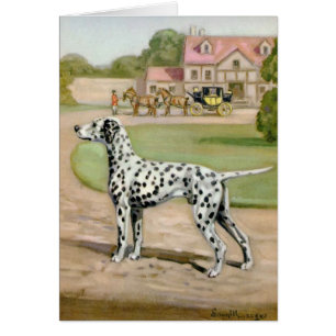 Cru - chien et chariot dalmatiens,