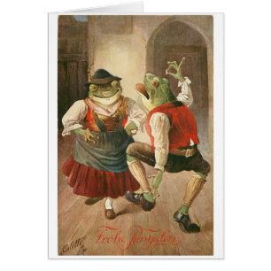 Cru - couples allemands de grenouilles de danse,