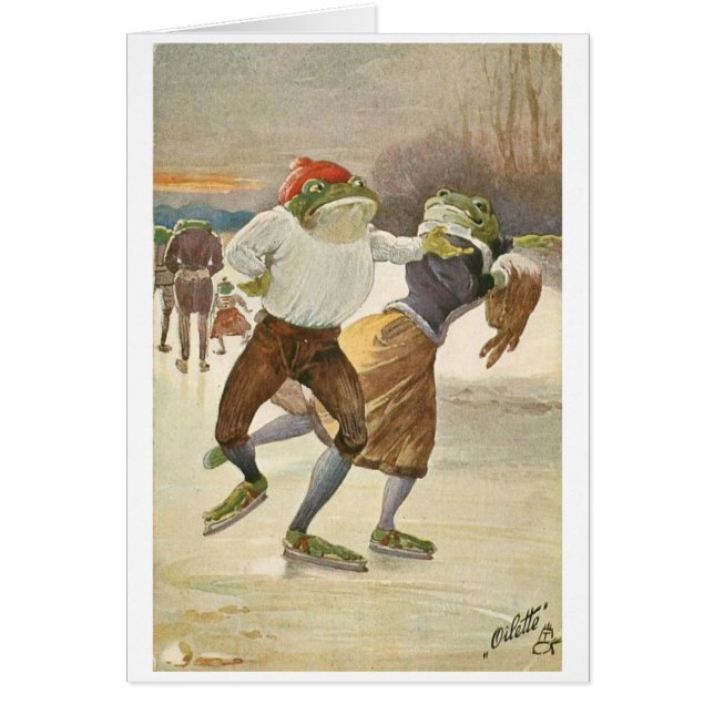 Cru - couples de grenouille de patinage de glace, (Devant)