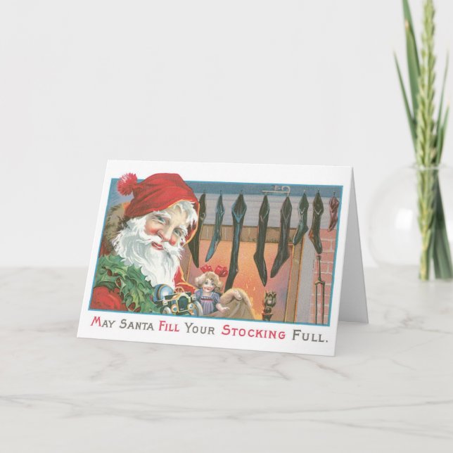 Cru drôle Père Noël de carte de Noël (Devant)