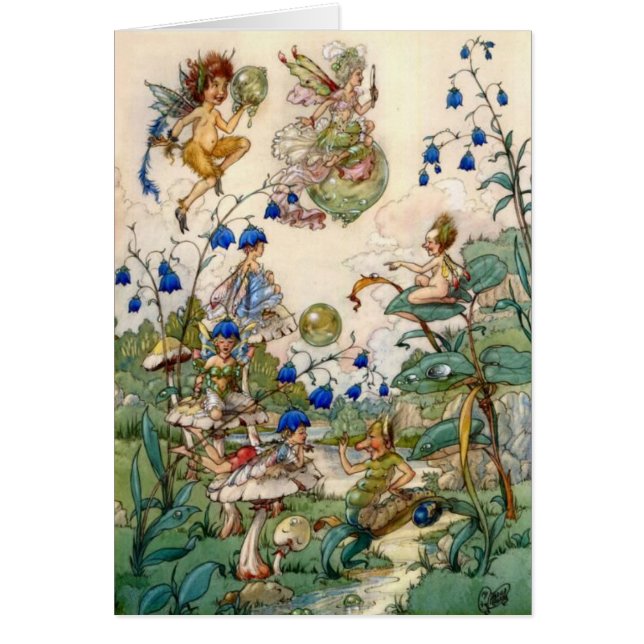 Cru - fées et bulles dans un jardin, (Devant)