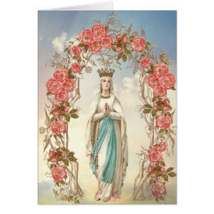 Cru floral béni religieux de Vierge Marie