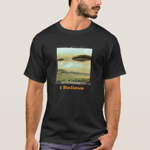 Cru - "je crois" le T-shirt d'UFO - noir
