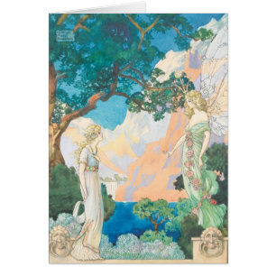 Cru - la fille rencontre l'ange dans un jardin,