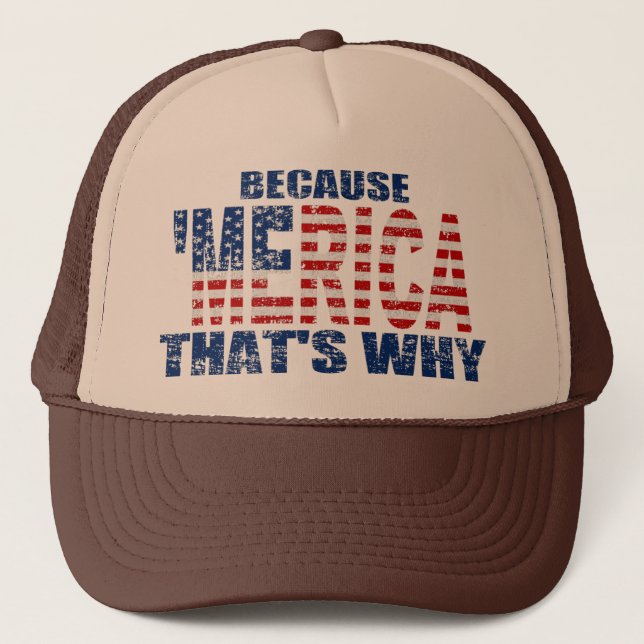 Cru PARCE QUE 'MERICA QUI EST POURQUOI casquette (Devant)
