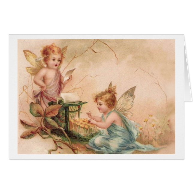 Cru - petits anges dans rose et bleu, (Devant horizontal)