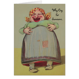 Cru pourquoi cri riant Madame de carte d'amusement