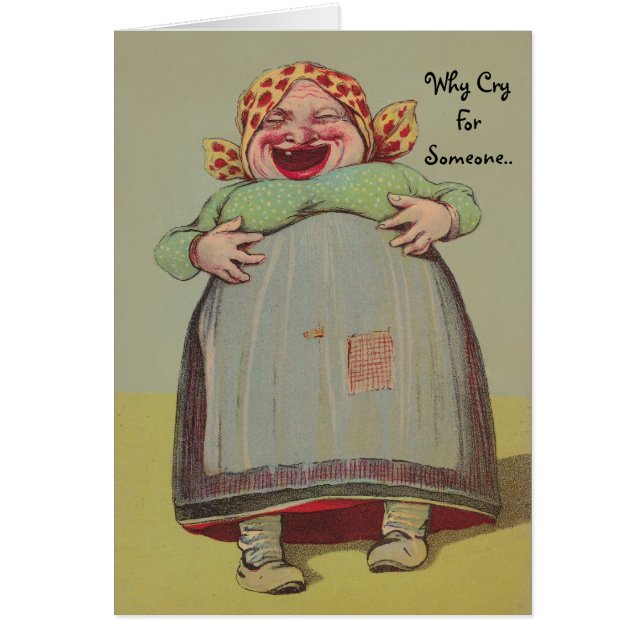 Cru pourquoi cri riant Madame de carte d'amusement (Devant)