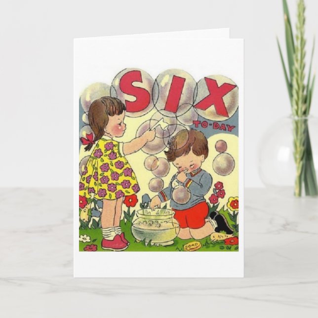 Cru six cartes d'anniversaire d'ans (Devant)
