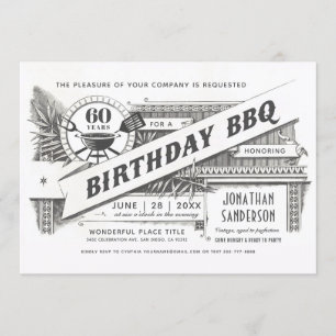 Cru suprême des invitations de BBQ