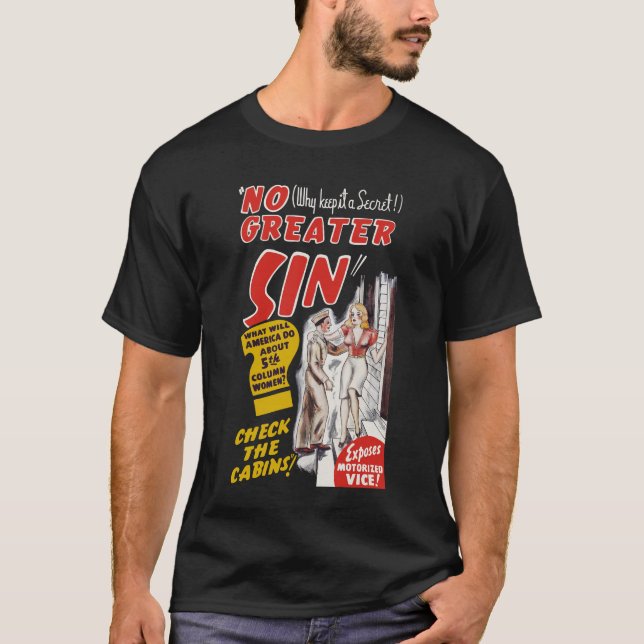 Cru T-shirt d'affiche de film de "aucun plus grand (Devant)