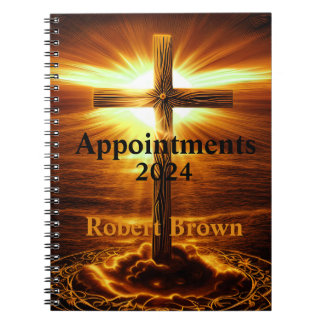Crucifix Cross Golden Sunrise Notizblock