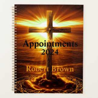 Crucifix Cross Golden Sunrise Planer