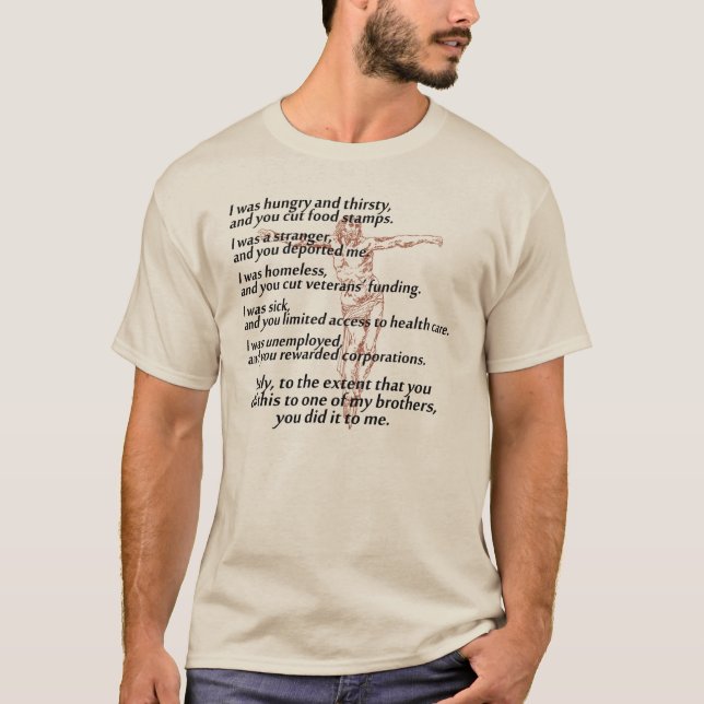 Crucifix der sozialen Gerechtigkeit T-Shirt (Vorderseite)