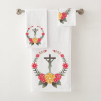 Crucifix et Fleurs