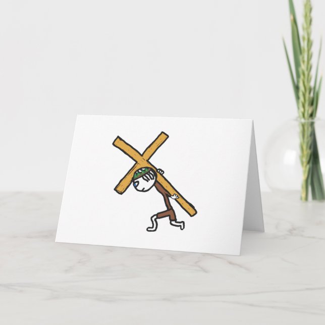 Crucifix Feiertagskarte (Vorderseite)
