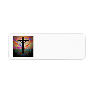Crucifix / Mots Étiquettes de adresse