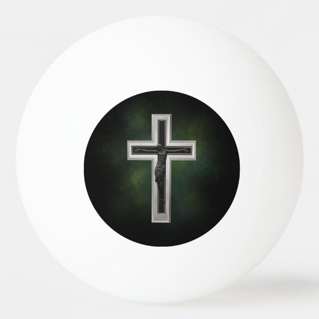 Crucifix Tischtennisball (Rückseite)