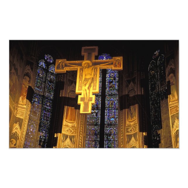Crucifix über dem Hochaltar im Santa Fotodruck (Vorne)