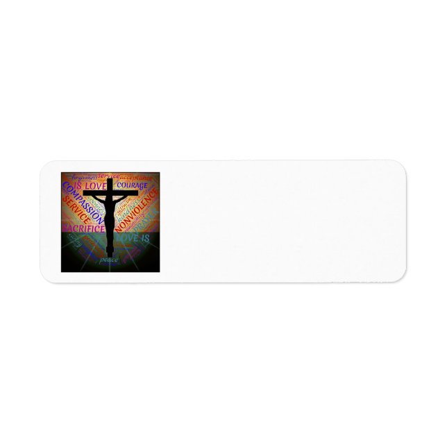 Crucifix / Wordadresse Labels (Vorne)