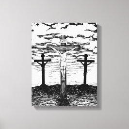 Crucifixation Illustration von Amanda Diehl Leinwanddruck