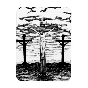Crucifixation Illustration von Amanda Diehl Magnet