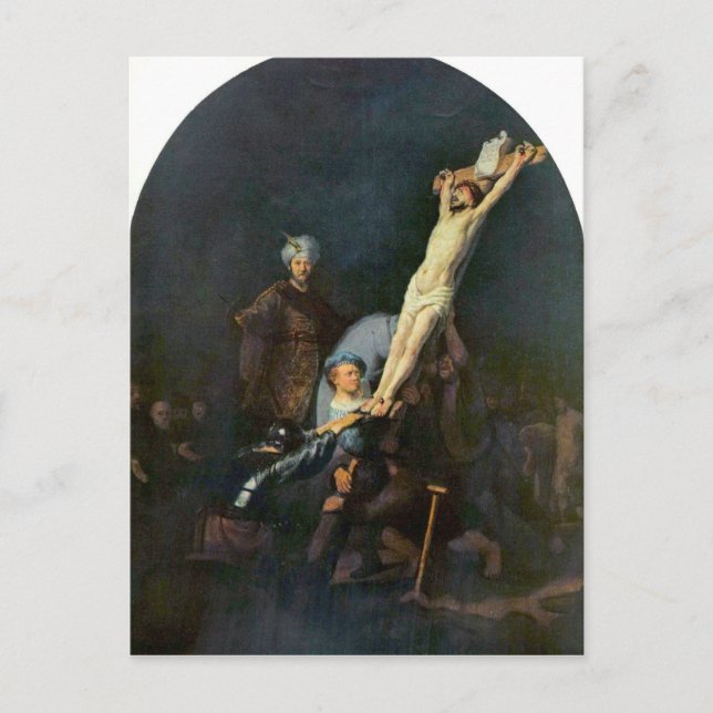Crucifixe 2 von Rembrandt Harmenszoon van Rijn Postkarte (Vorderseite)