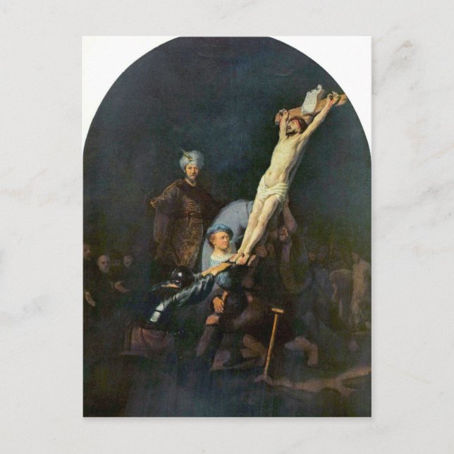 Crucifixe 2 von Rembrandt Harmenszoon van Rijn Postkarte (Vorderseite)