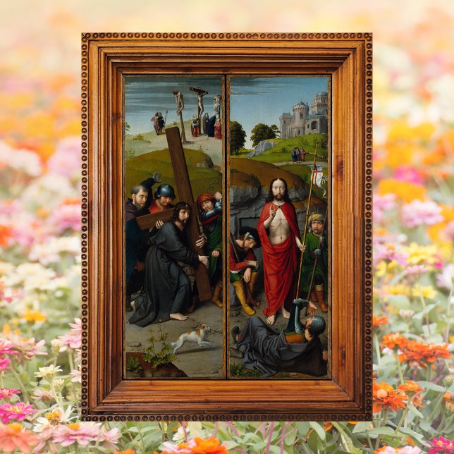 Crucifixe Lent Auferstehung Jesus Christus Ostern Poster (Religious Christian Catholic Crucifixion Lent Resurrection Jesus Christ is risen Easter Poster)