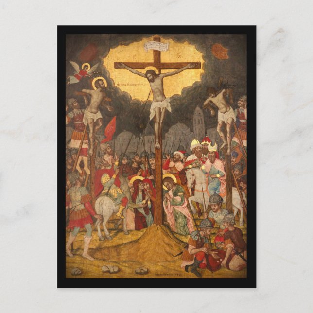 Crucifixion Scene 1711 Postkarte (Vorderseite)