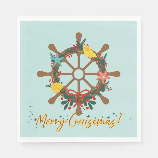 Cruise Christmas Nautical Serviette (Vorderseite)