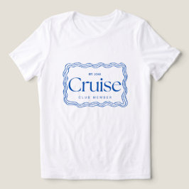 'Cruise Club Mitglied' Anpassbare Jahr-Typografie Tri-Blend Shirt