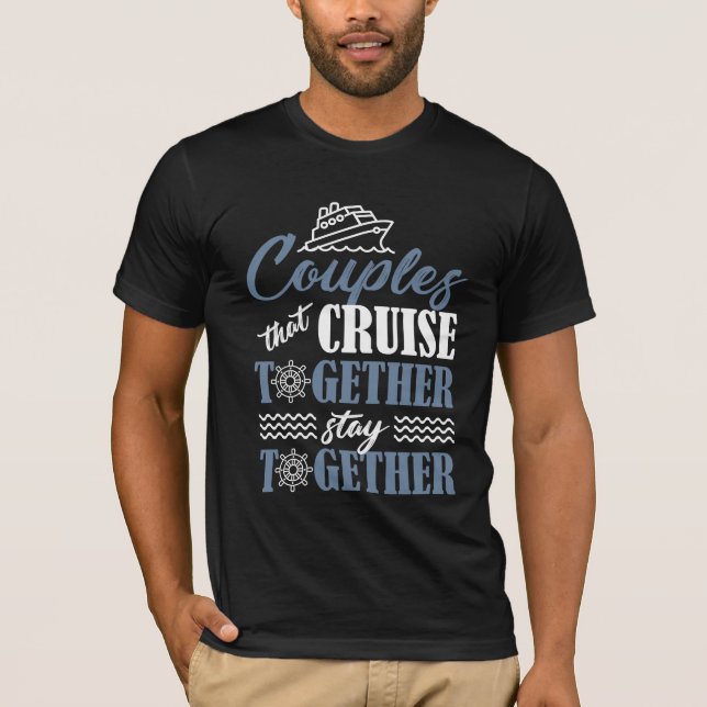  Cruise Couple Cruise Ship Partner Husband Ehefrau T-Shirt (Vorderseite)