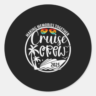 Cruise Crew 2025 Erinnerungen zusammen Sommer V Runder Aufkleber