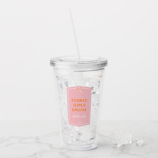 Cruise Cup für Weiße Mädchen Acryltrinkbecher (Vorderseite Ice)