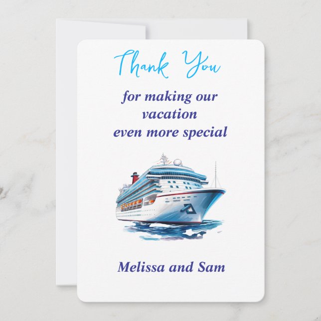 Cruise Dankeschön Card Feiertagskarte (Vorderseite)