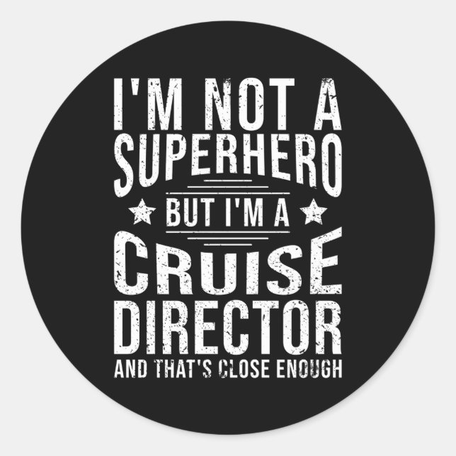 Cruise Director Runder Aufkleber (Vorderseite)