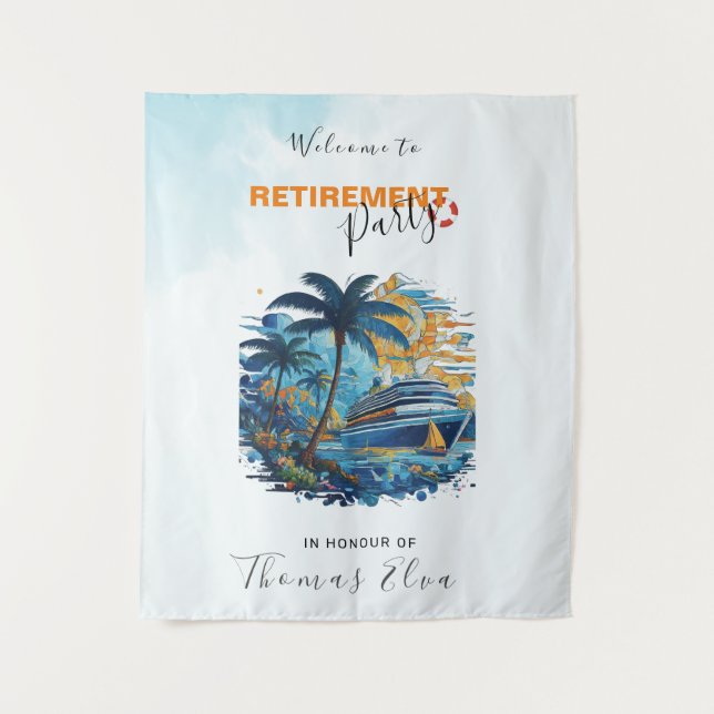 Cruise in Retirement Party, Back Drop Wandteppich (Vorderseite)